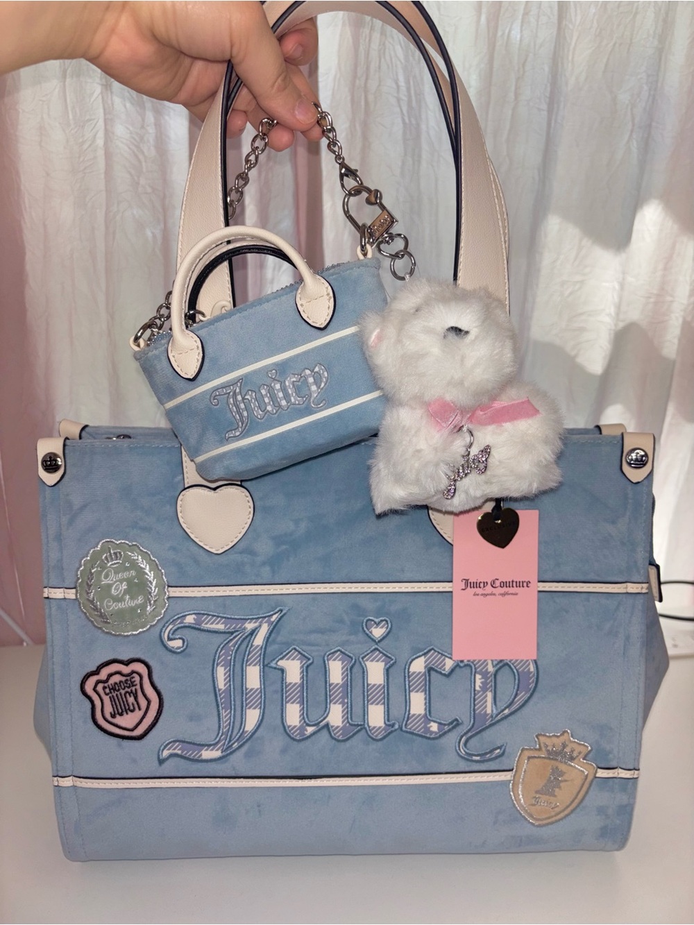 New Juicy Couture Velvet Y2K Tote